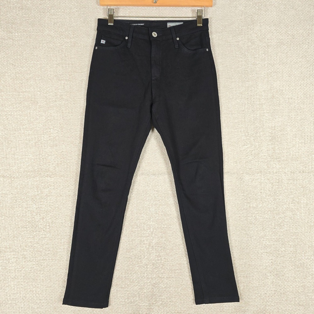 AG‎ Adriano Goldschmied Farrah Skinny High Rise Black Jeans CTR1379-HDT Size 25R